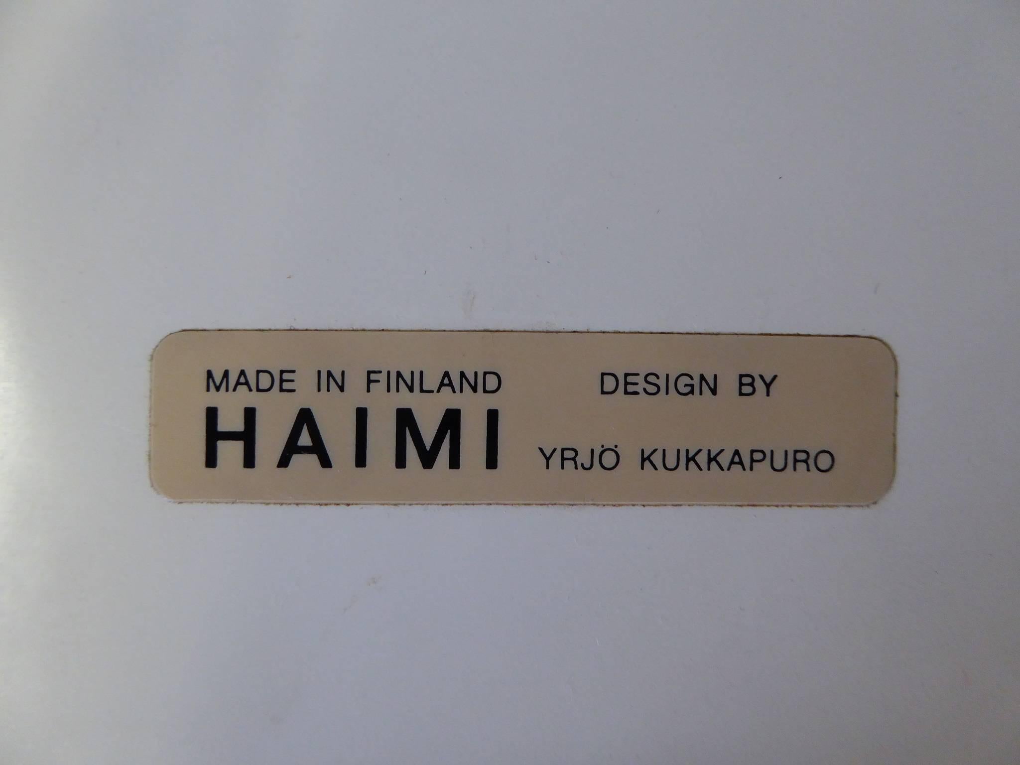 Fiberglass Rare Pair of 1960 Yrjo Kukkapuro Side Coffee Tables for Haimi Finland