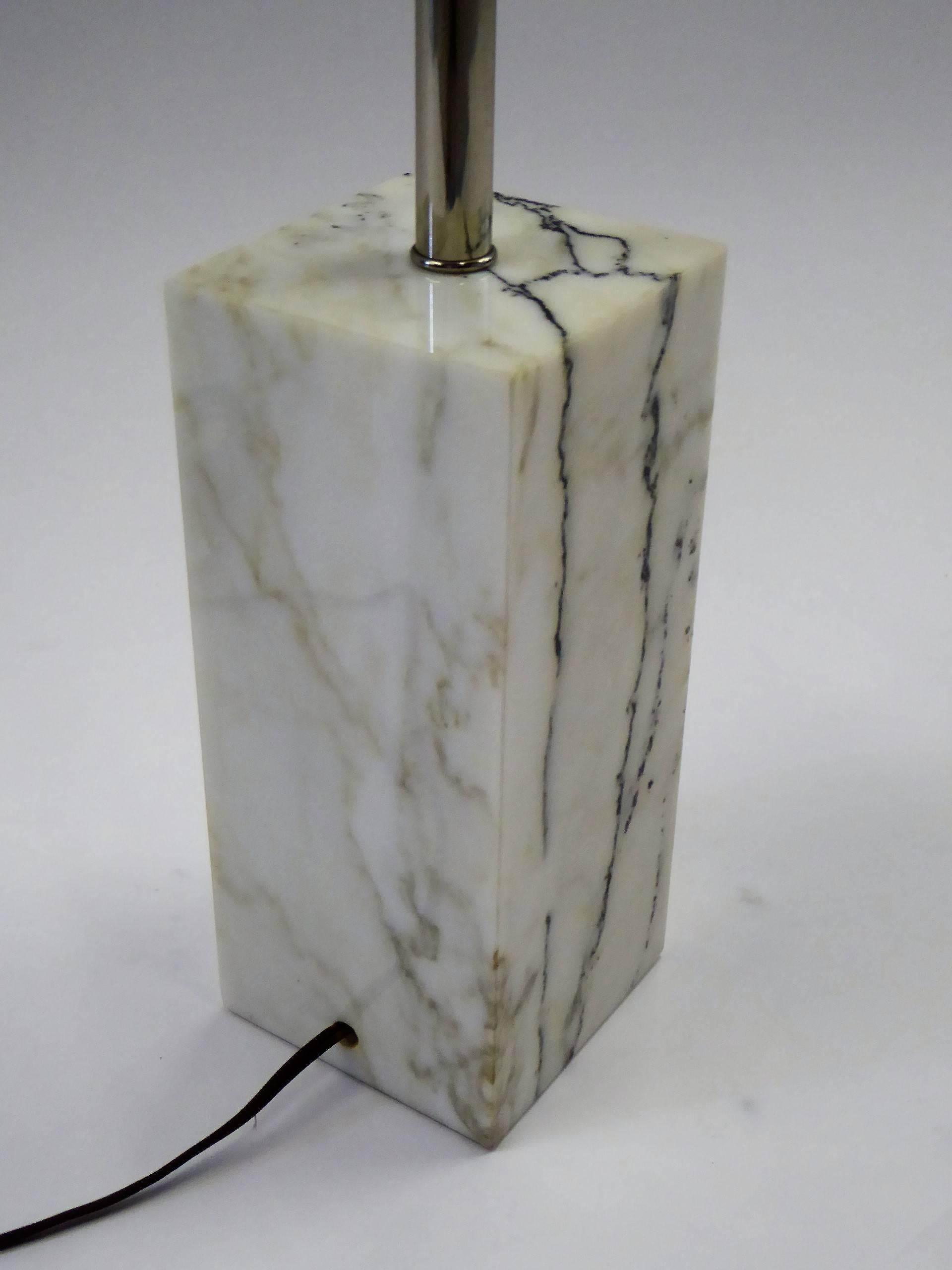 1970s Sonneman Marble Plinth Table Lamp for Kovacs 2
