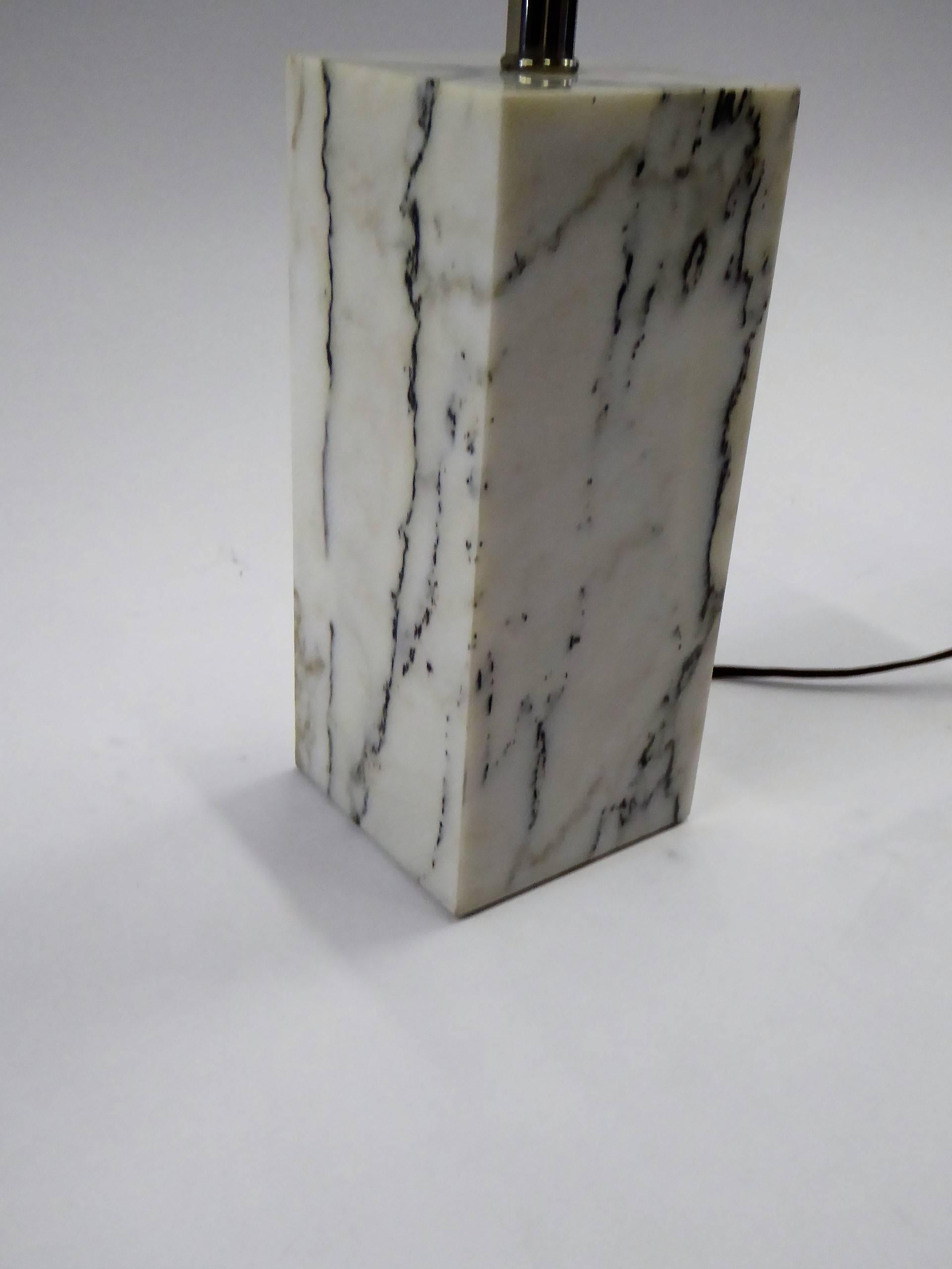 1970s Sonneman Marble Plinth Table Lamp for Kovacs 1