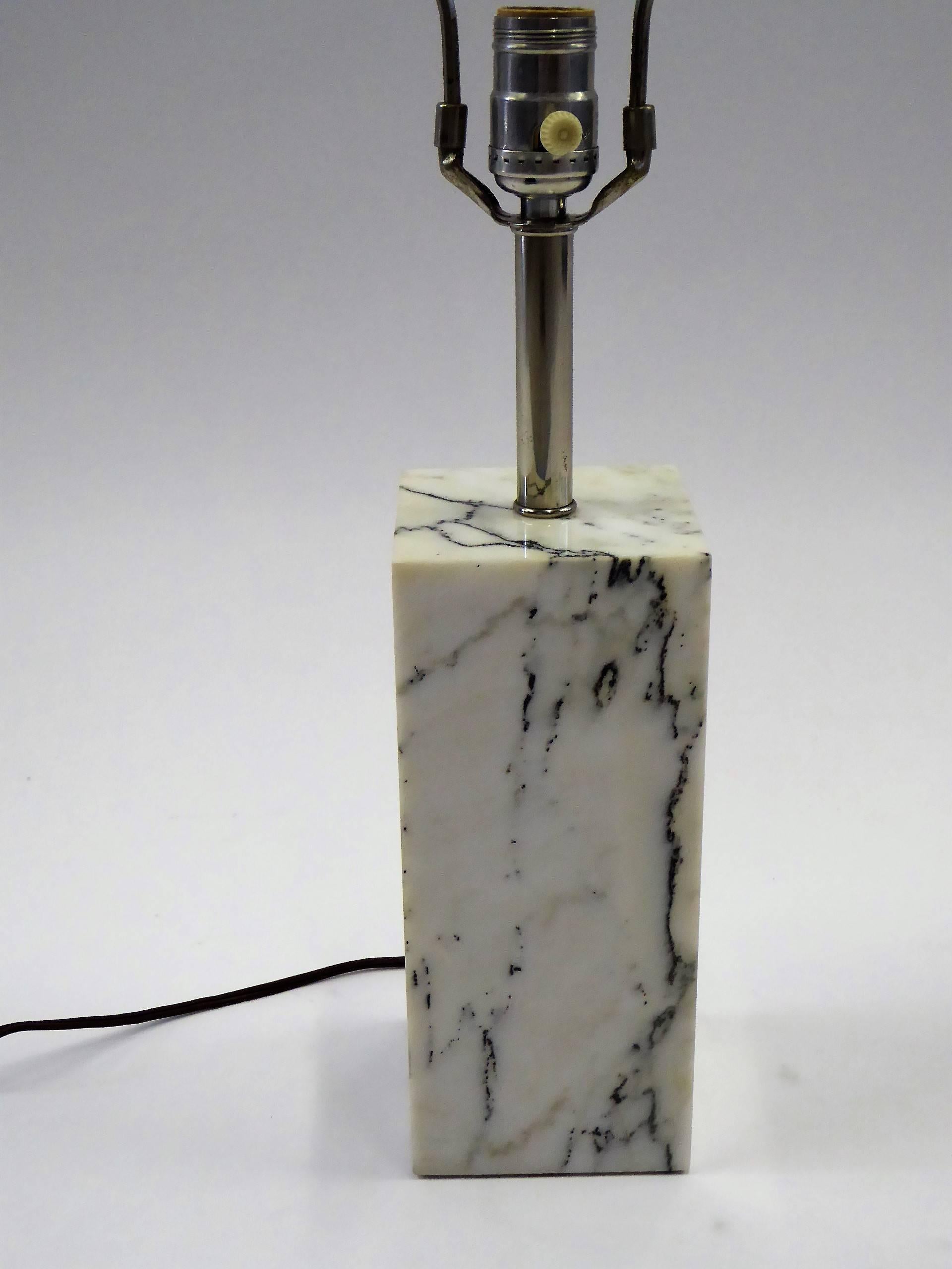 1970s Sonneman Marble Plinth Table Lamp for Kovacs 4