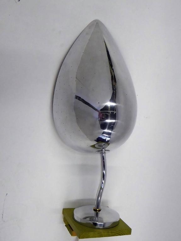 Swedish Modern Pair Monumental Carl-Axel Acking Polished Aluminum Sconces  In Good Condition In Miami, FL