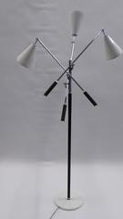 Angelo Lelli Style Design Triennale Three-Arm Articulating Floor Lamp, 1960s