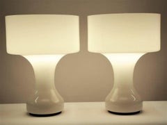 Pair of 1960s Enrico Capuzzo Modern Sebenica Table Lamps for Vistosi