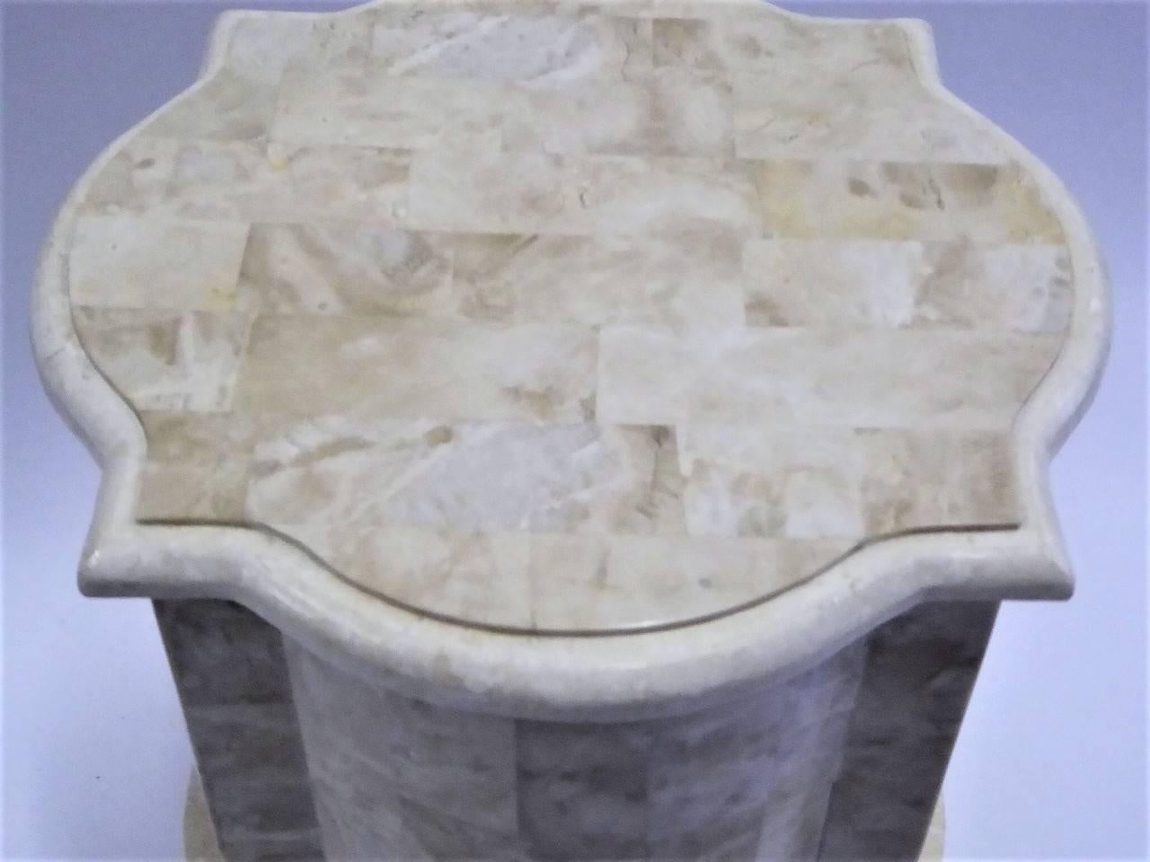 Tesselated Stone Nightstand End Table Marquis Collection of Beverly Hills 3
