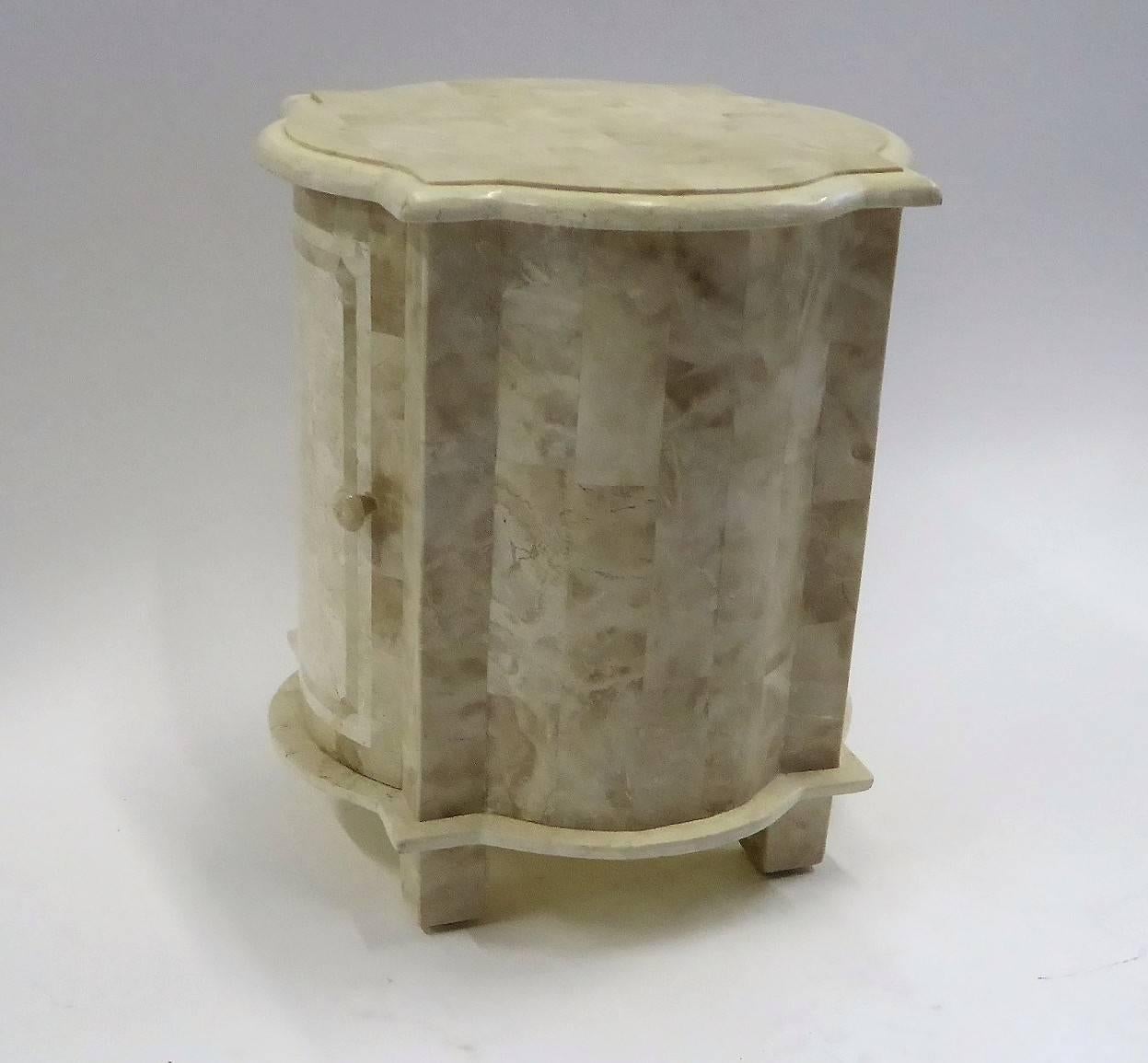 Tesselated Stone Nightstand End Table Marquis Collection of Beverly Hills 4