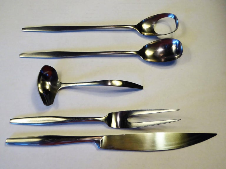 Early Jens Quistgaard Dansk Variation V Flatware for 12 Plus Extras 105 Pieces at 1stDibs