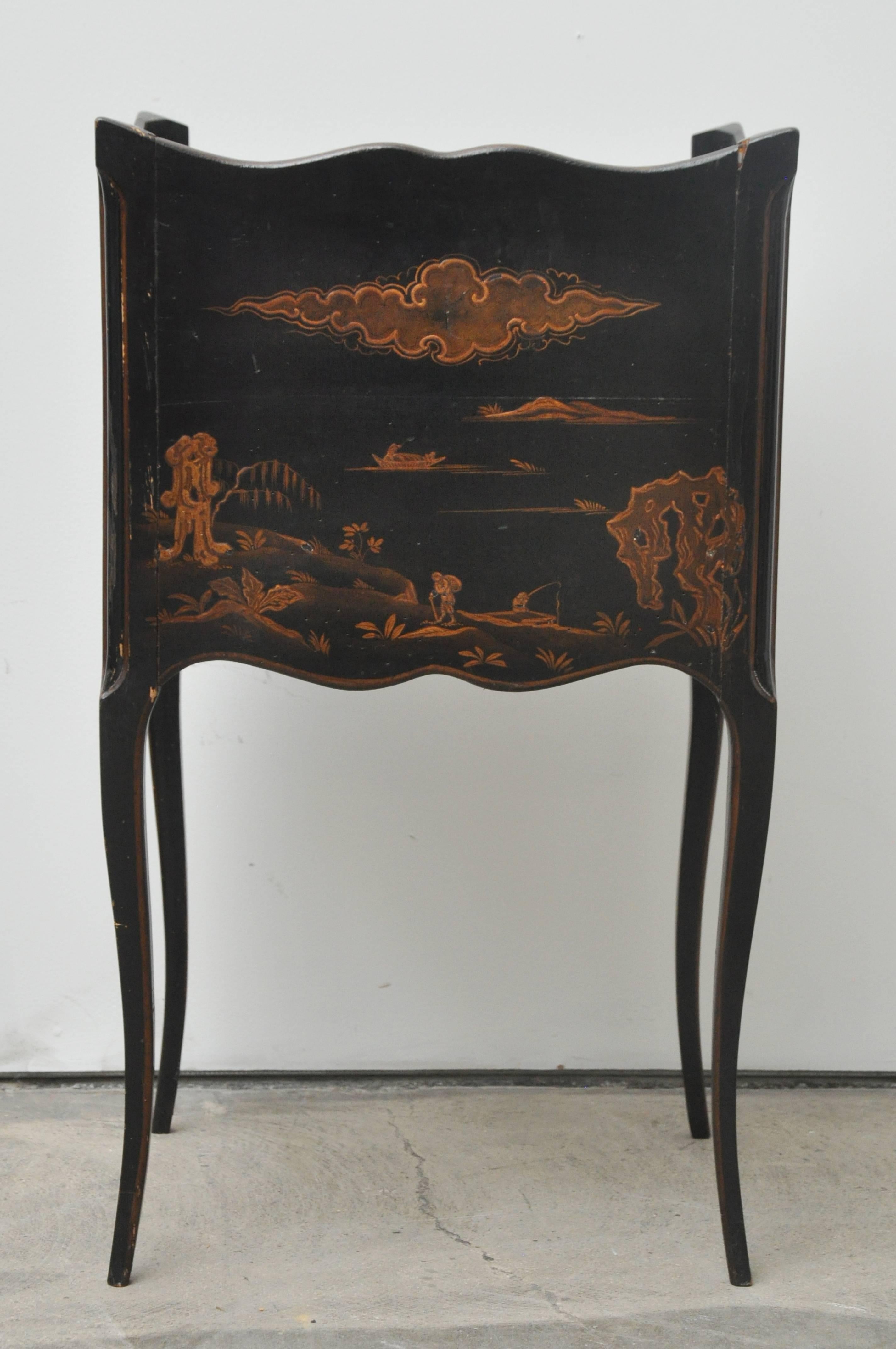 Asian side table with drawer.