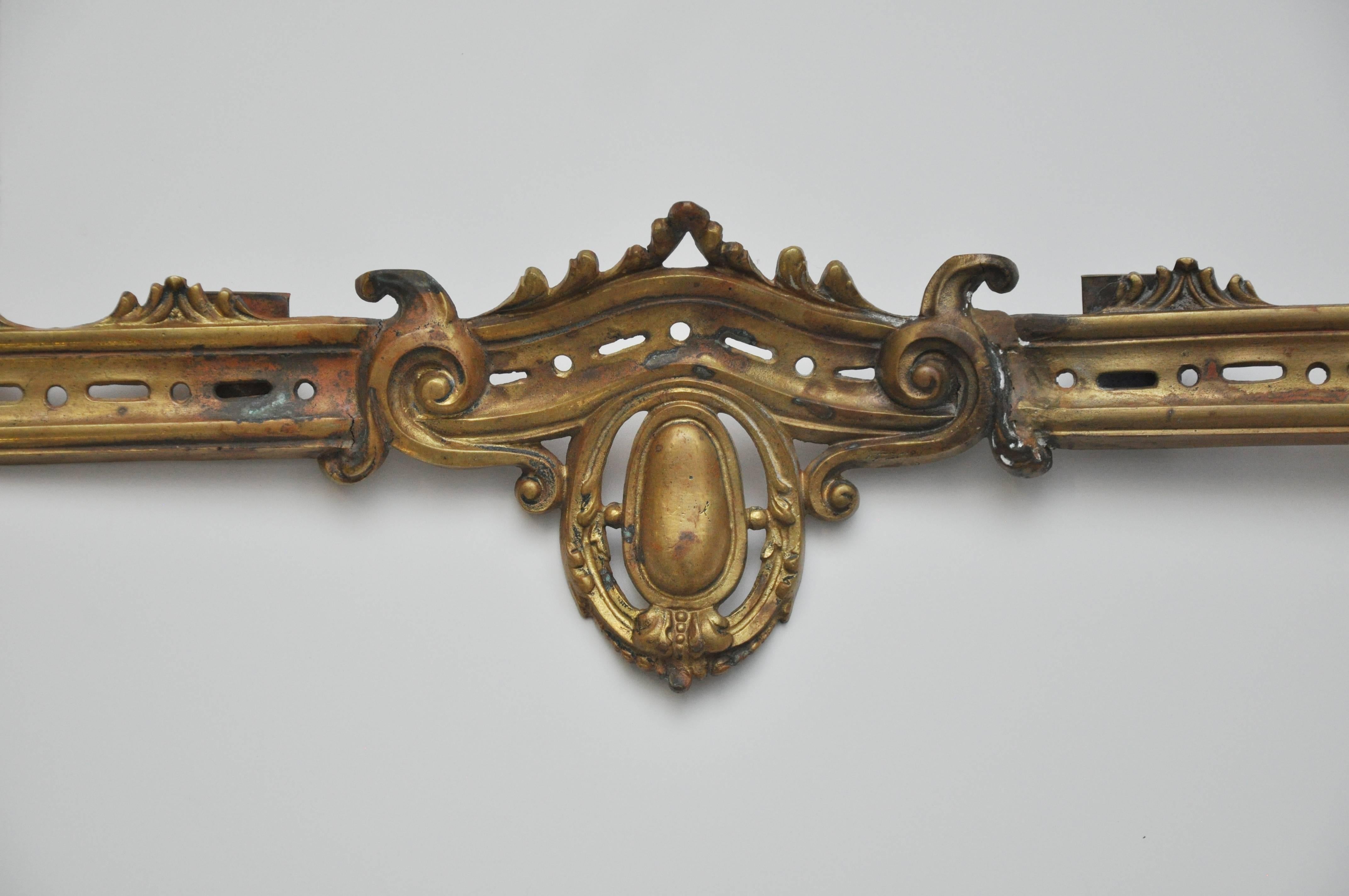 Victorian brass valance.