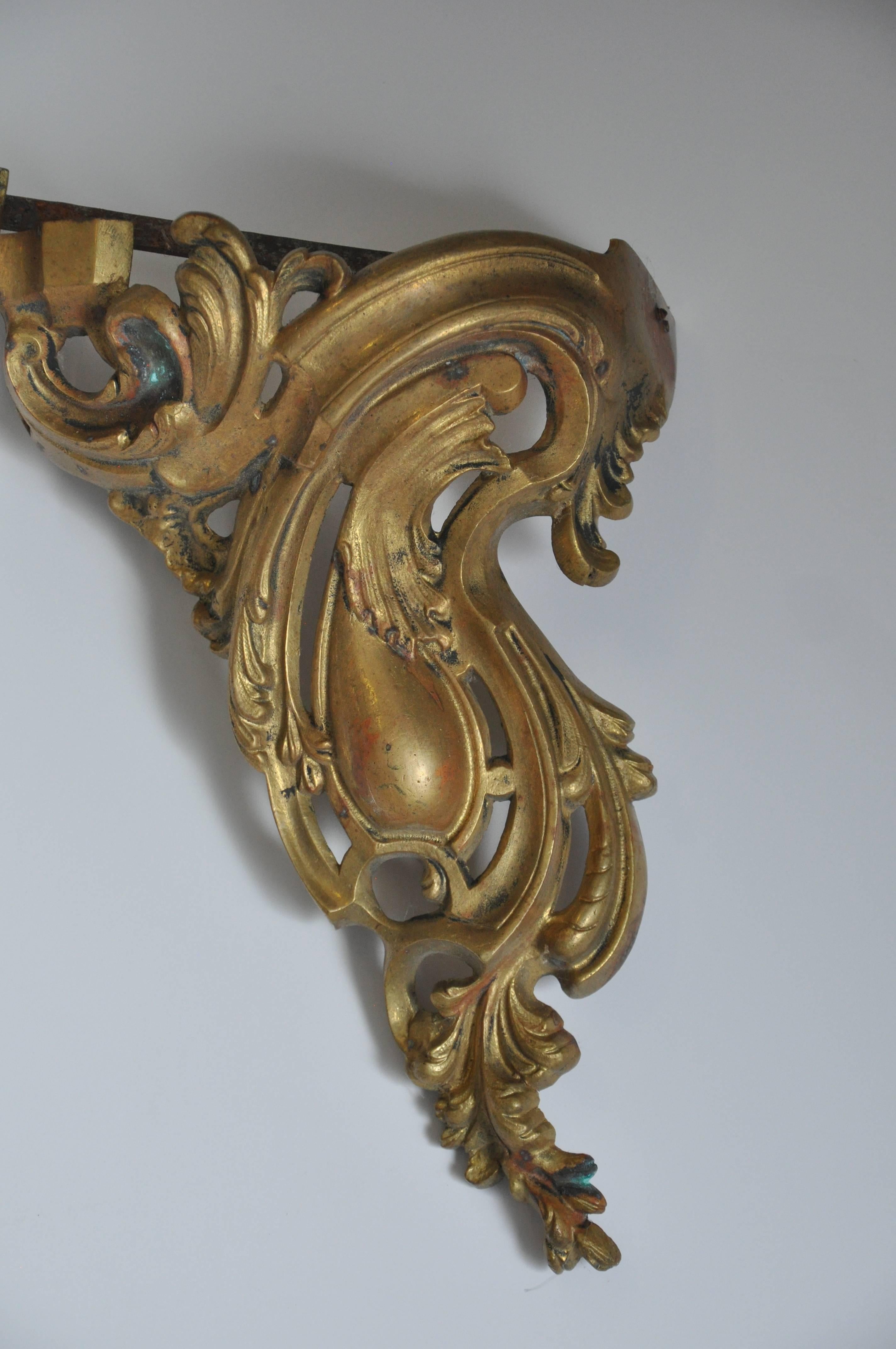 Late 19th Century Victorian Brass Valance For Sale