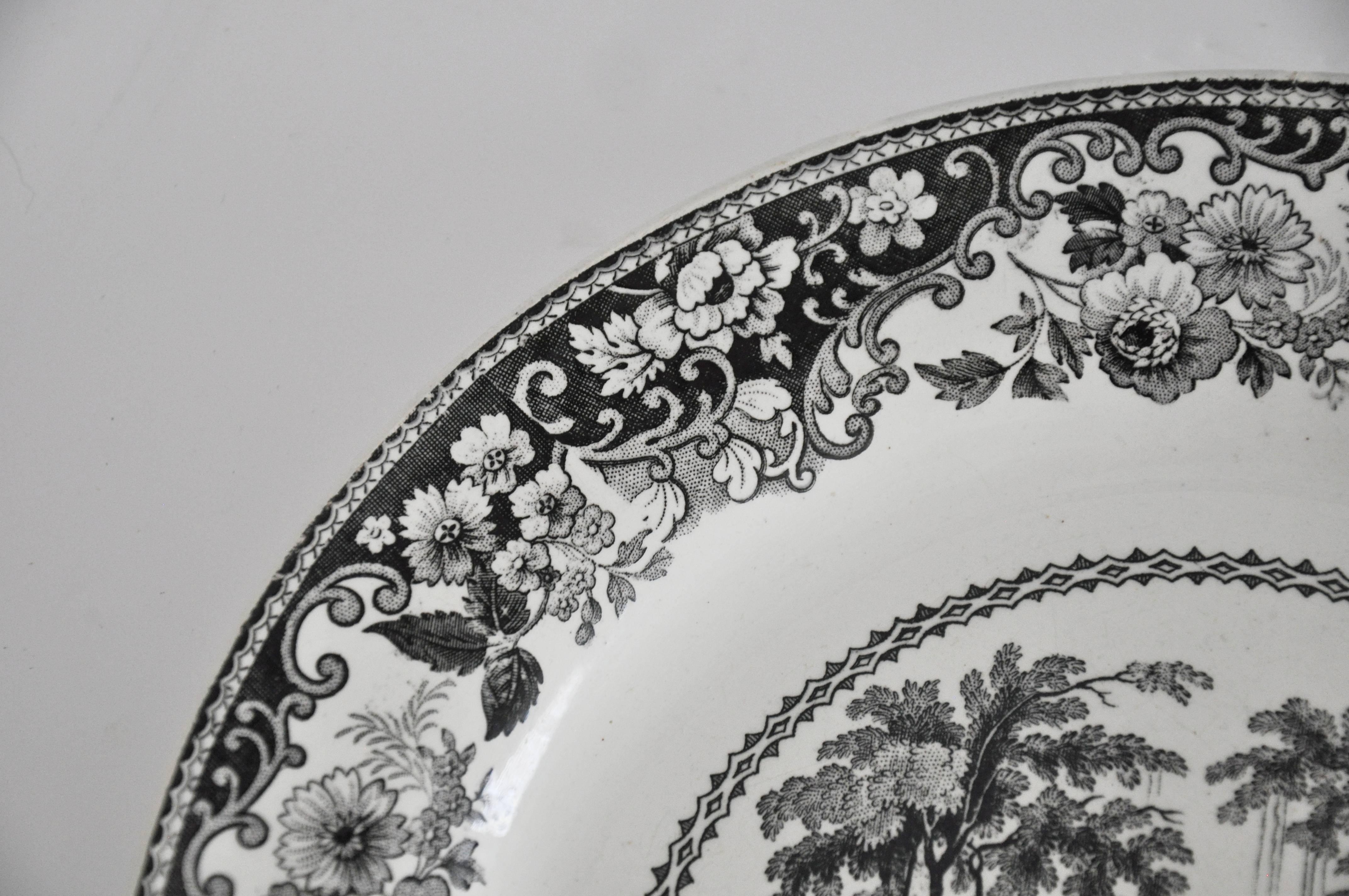 Late 19th Century Antique Transferware Plate For Sale