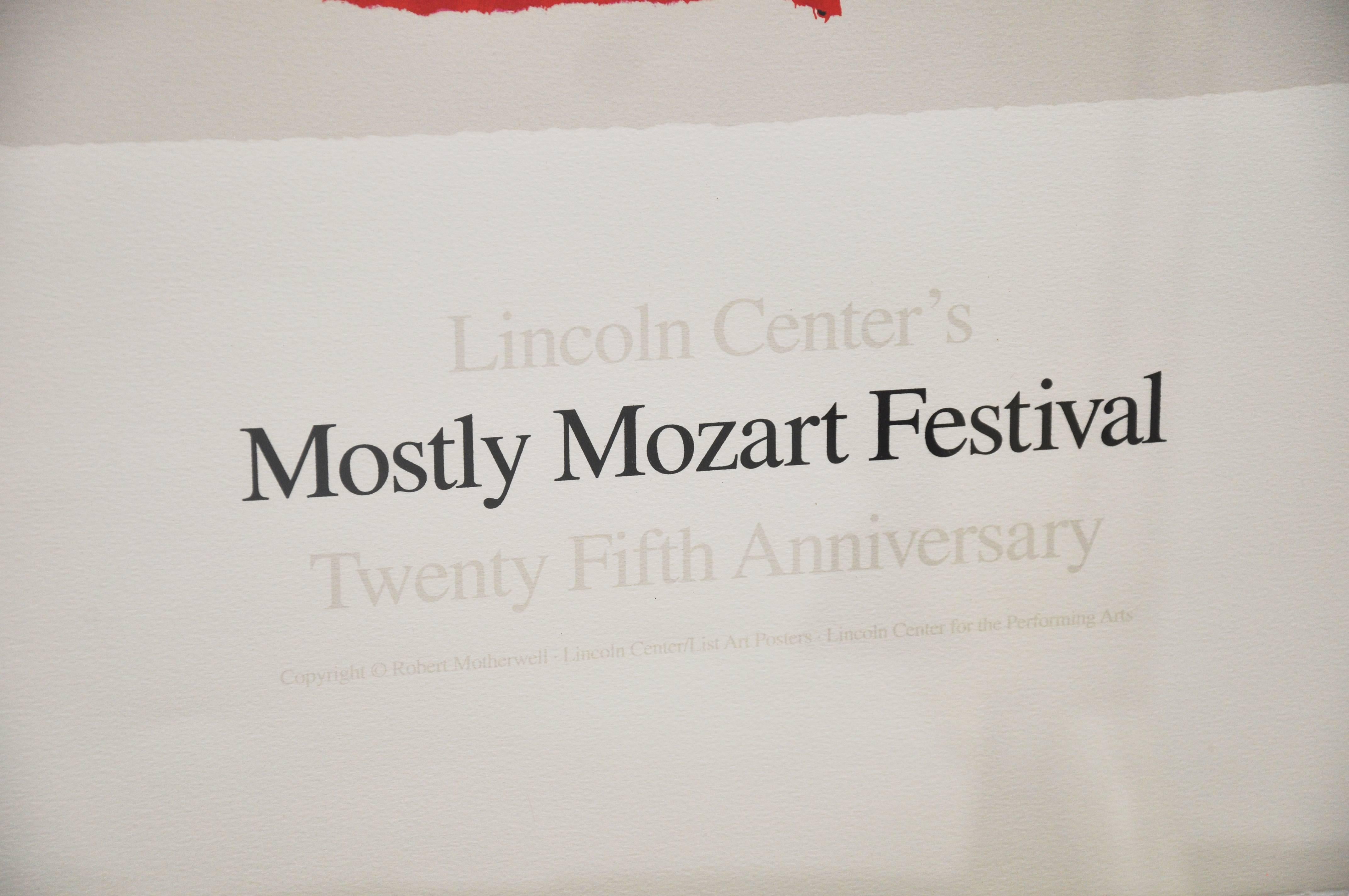 Late 20th Century Robert Motherwell Mostly Mozart Festival Print
