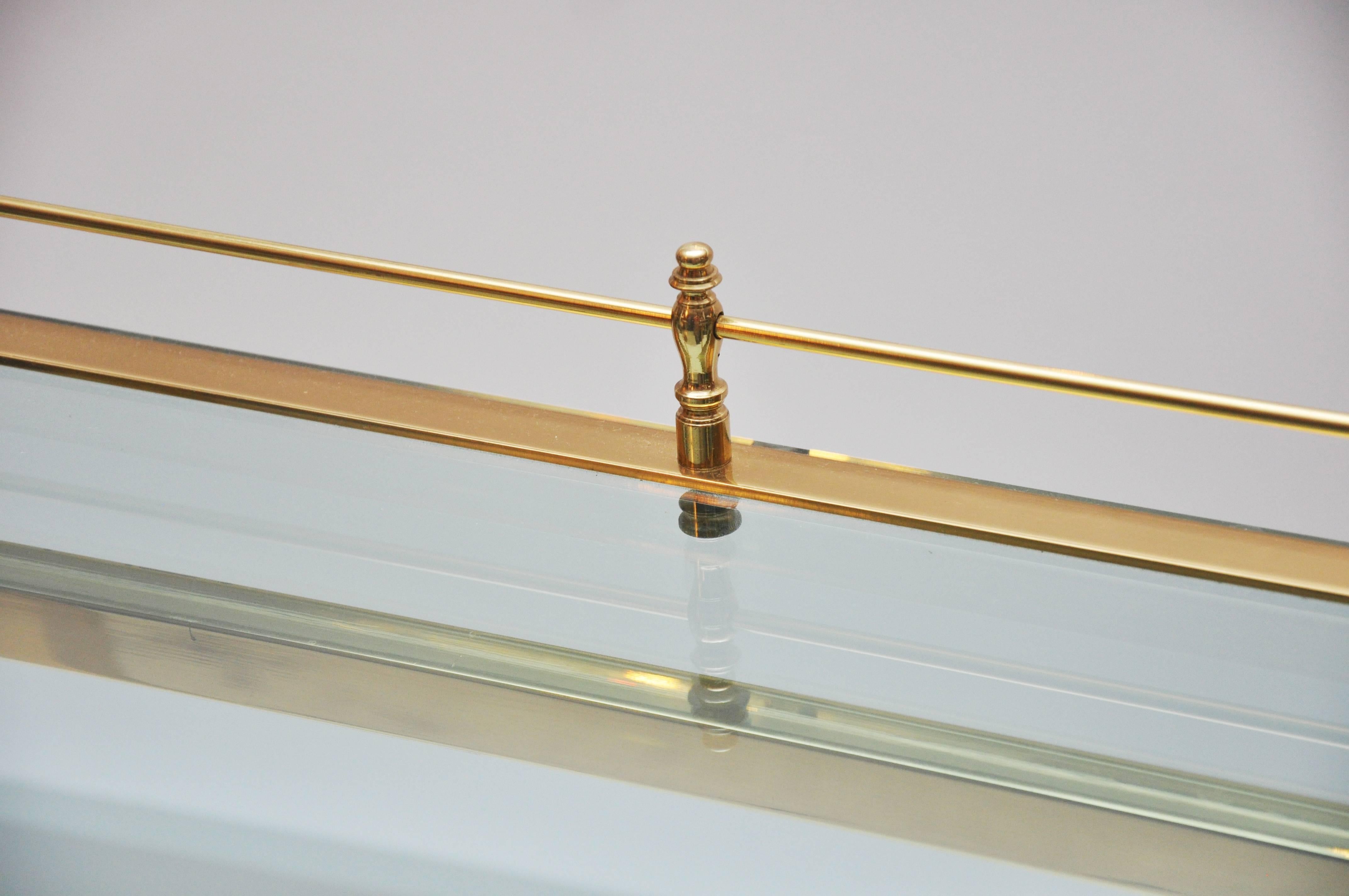 La Barge Glass and Brass Desk/Vanity 1