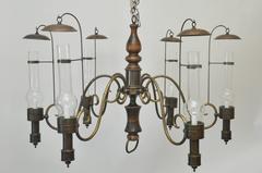 Large-Scale Vintage Commercial Campaign Style Chandelier