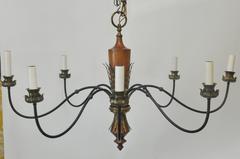 Large Scale Vintage Chandelier with Leaf Design