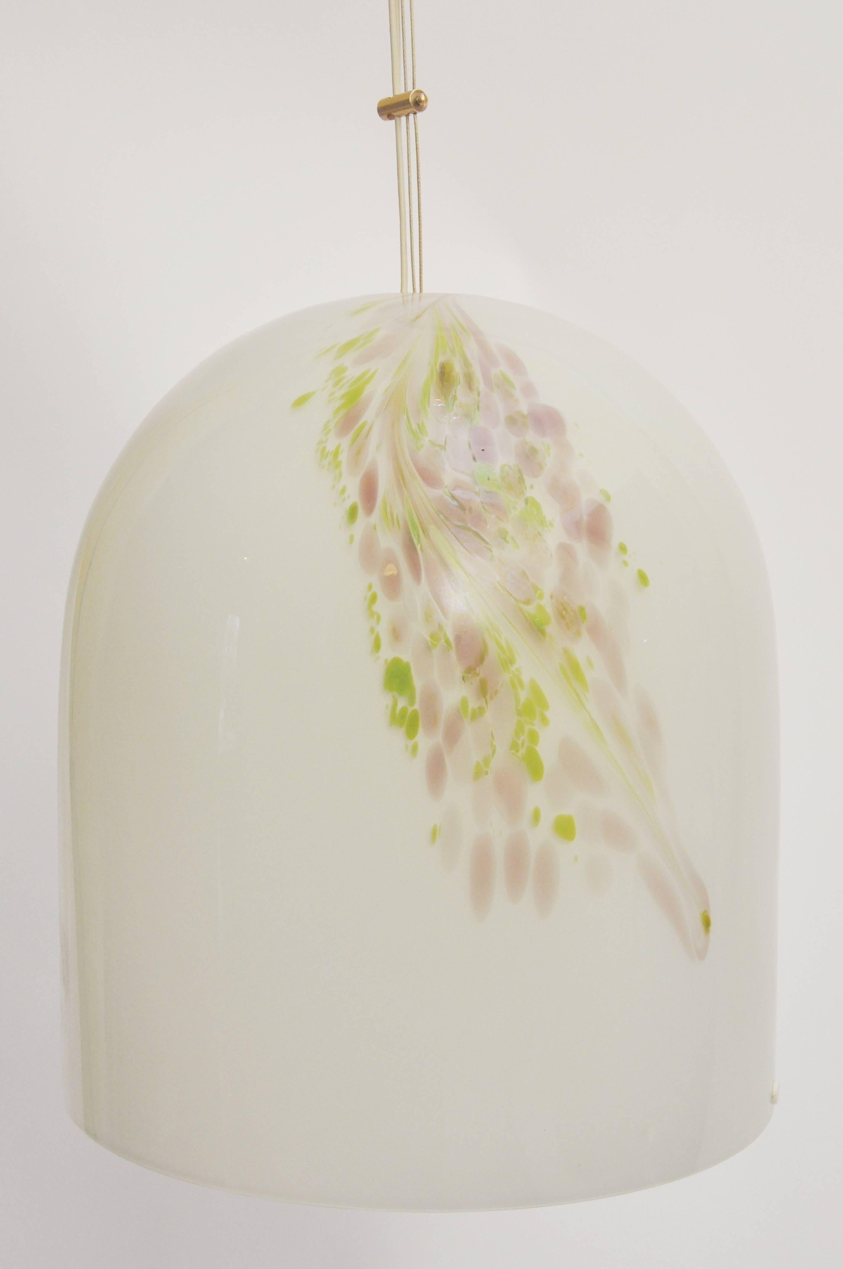 Mid-Century Modern 1970s Murano Glass Pendant Light Mid Century For Sale