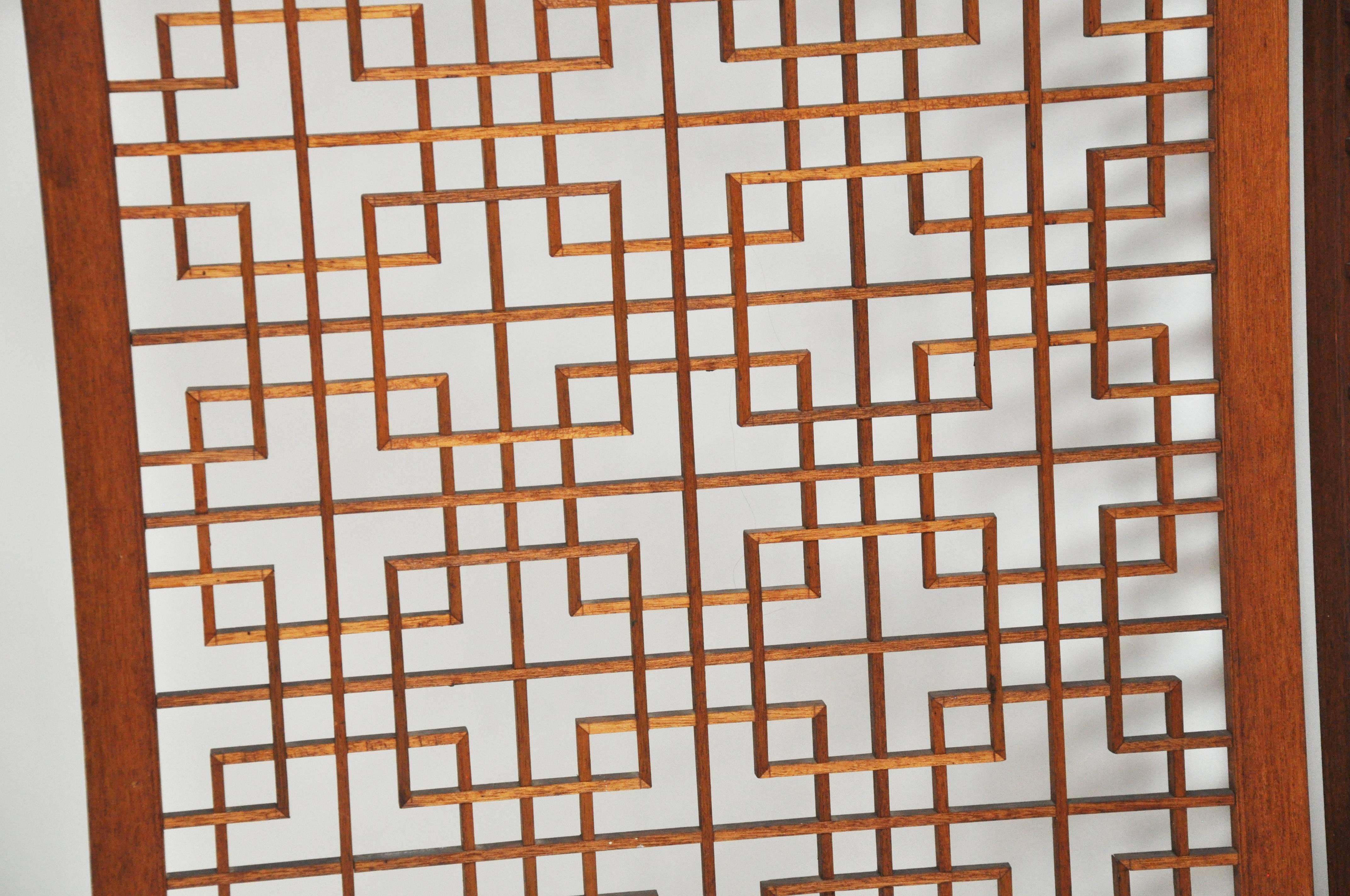 20th Century Large Mid-Century Teak Room Dividing Screen