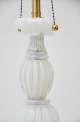 Murano White Glass Lamp