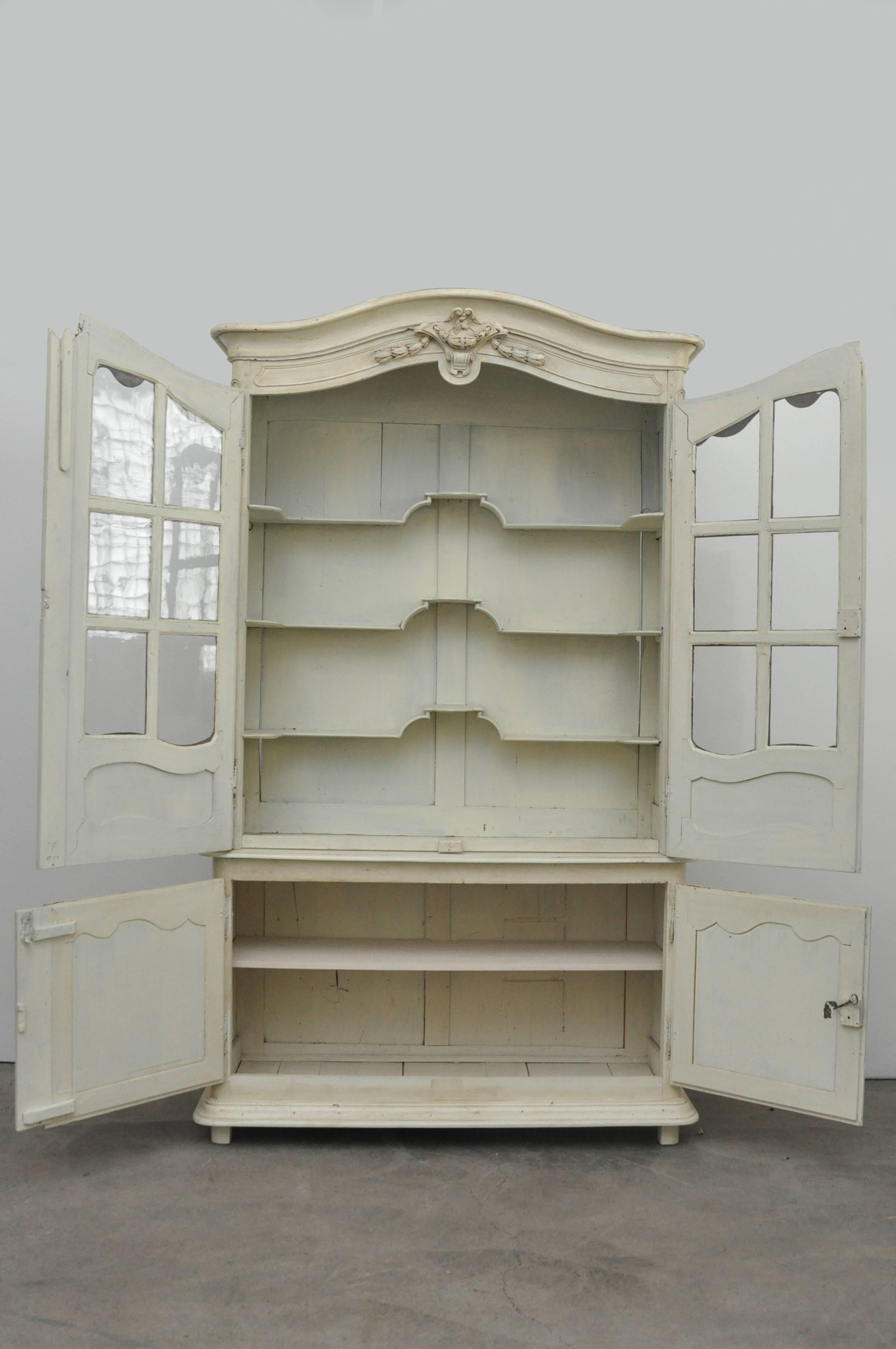 French Painted Buffet a Deux Corps, 19th Century For Sale 1