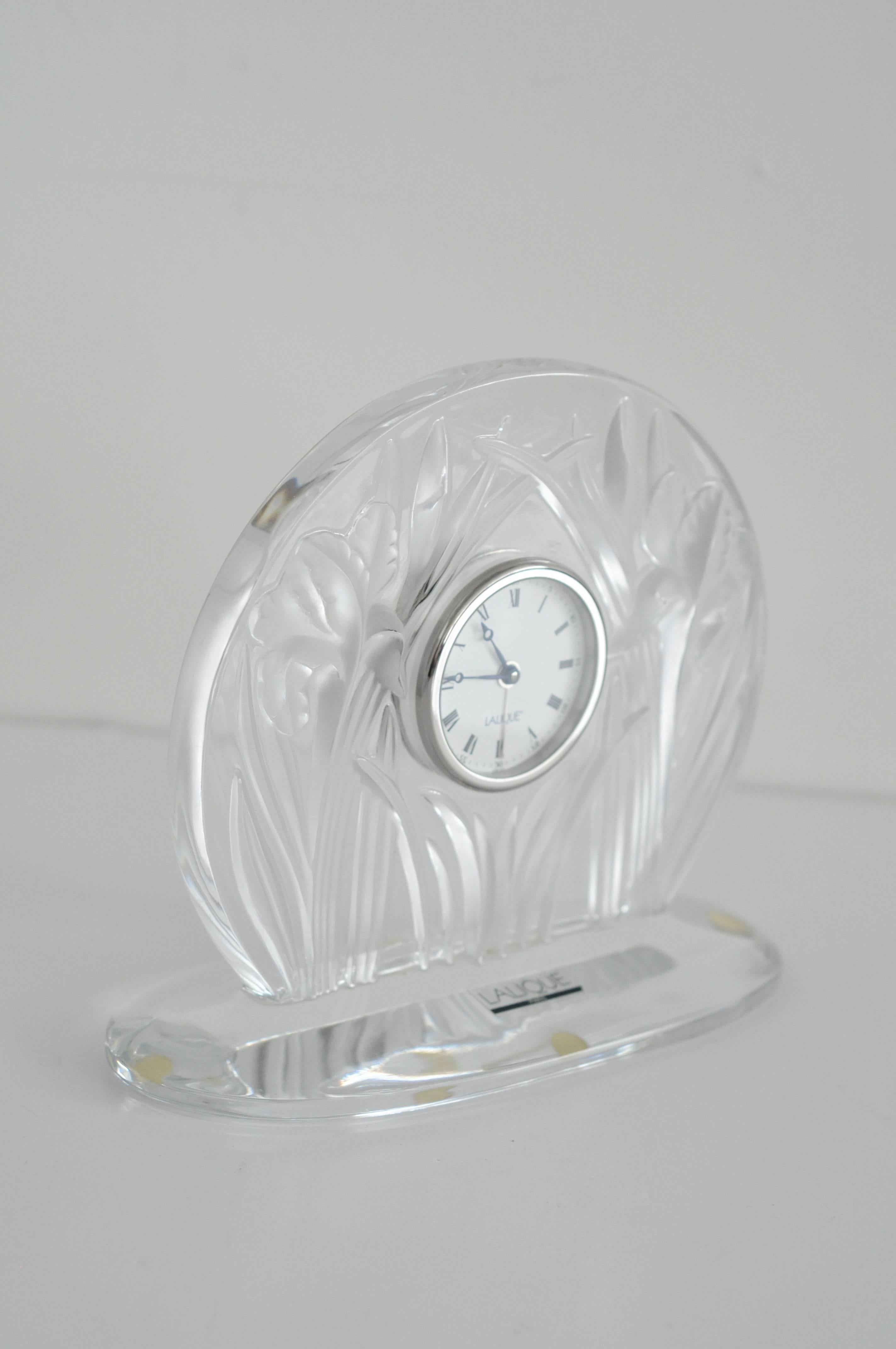 Lalique Iris Clock 1