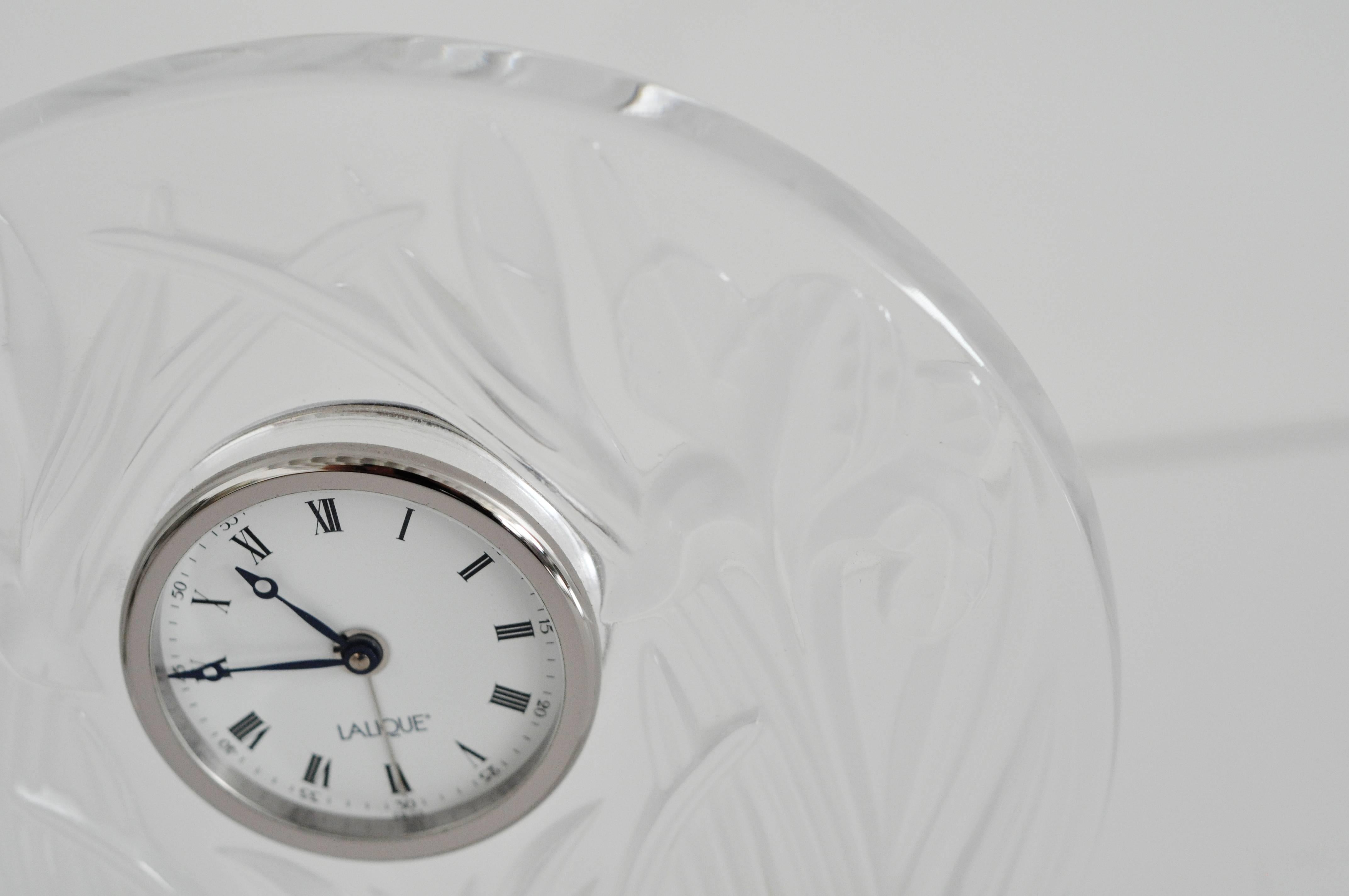 Lalique Iris Clock 4