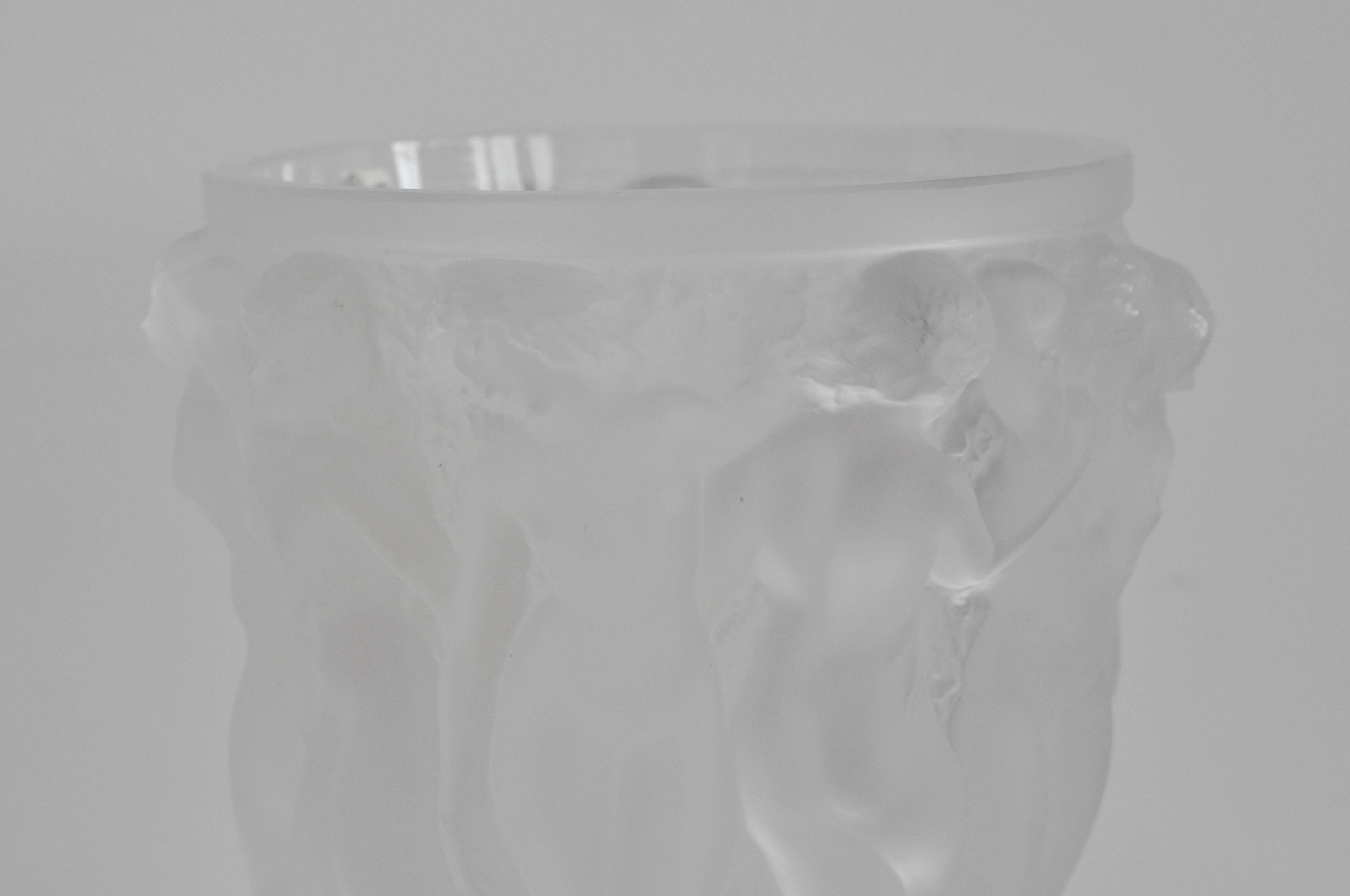 Late 20th Century Lalique Bacchantes Vase For Sale
