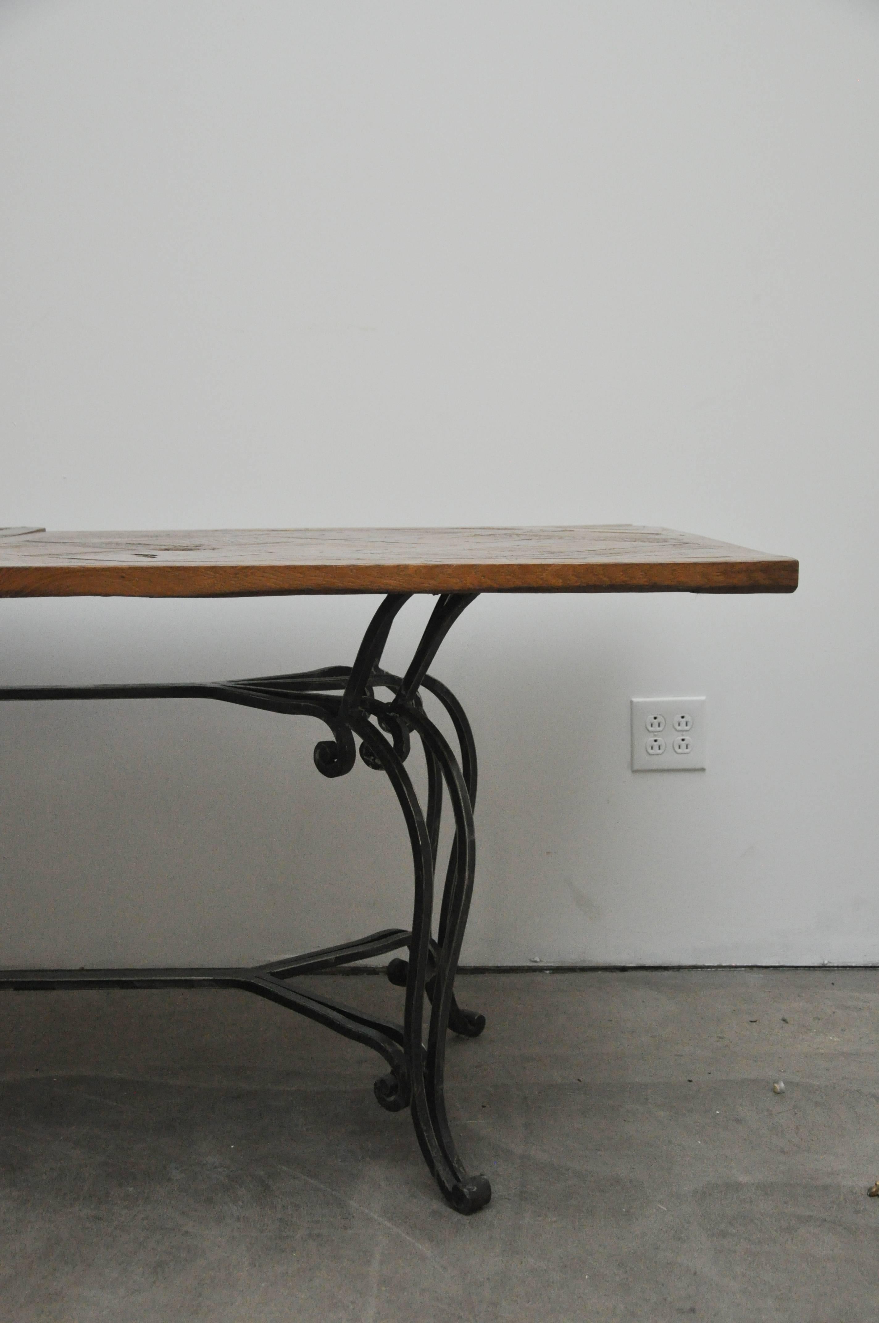 French Wood Parquet Top Table 1