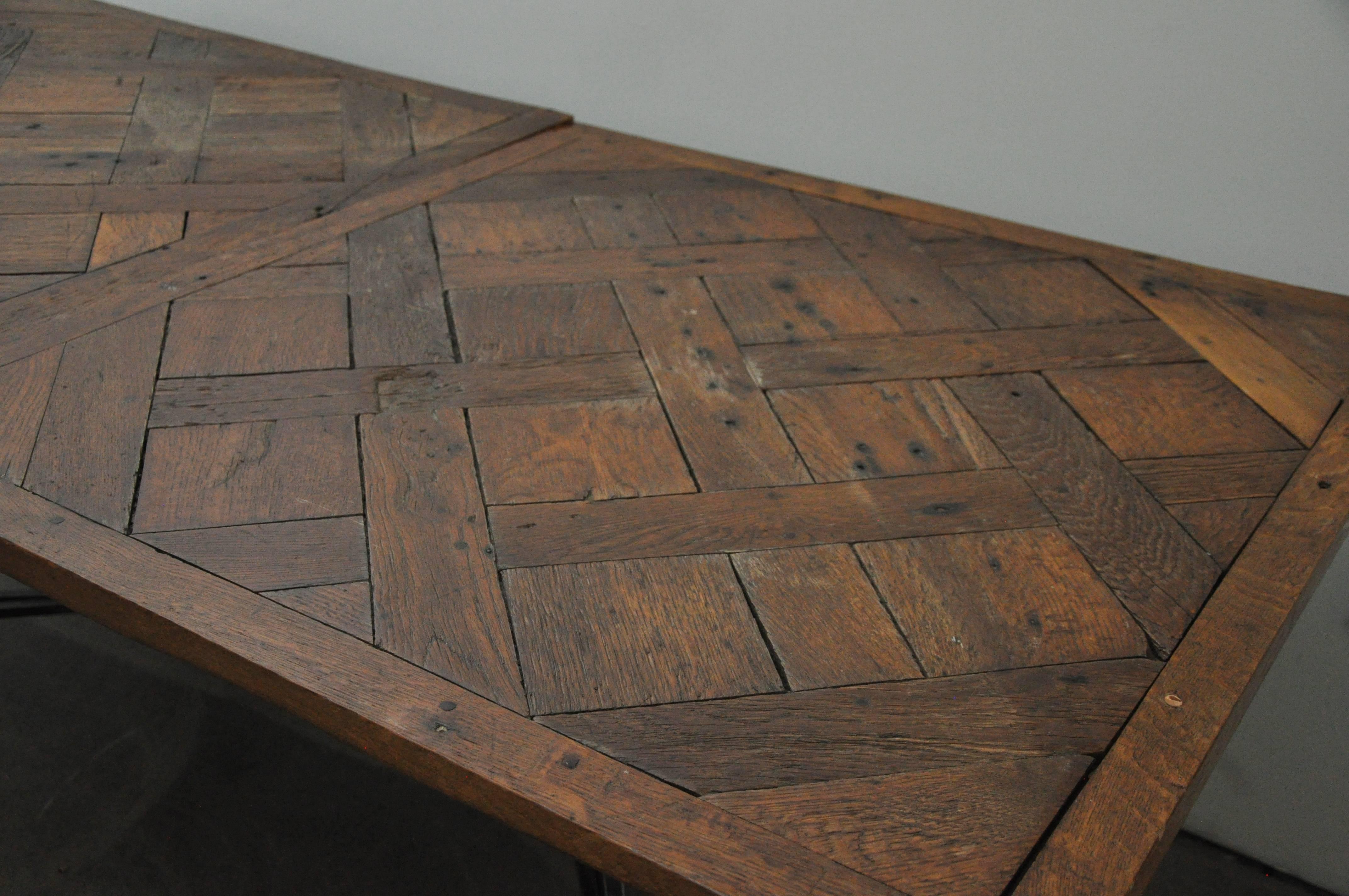 French Wood Parquet Top Table 2