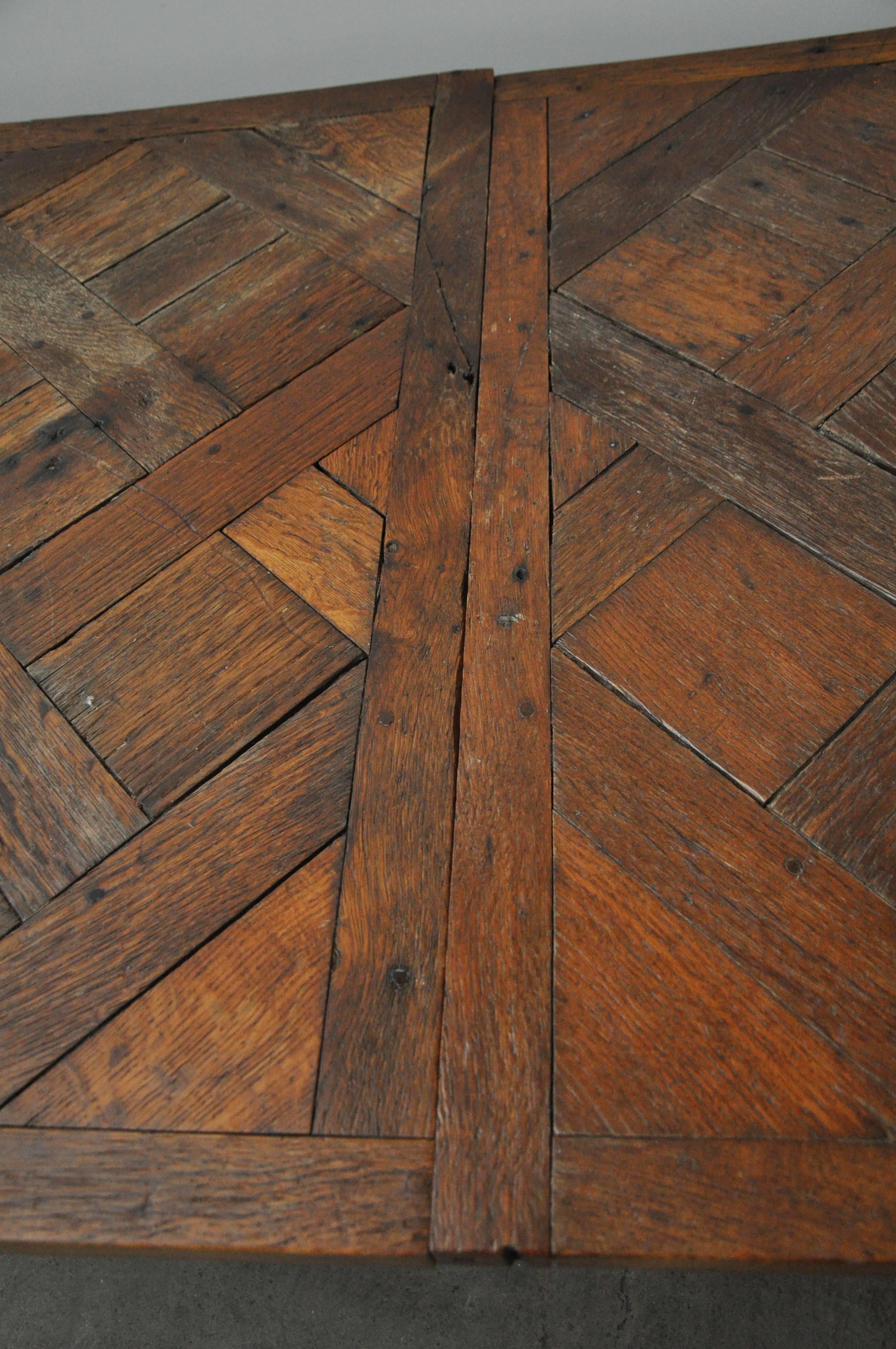 French Wood Parquet Top Table 4