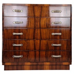 Venezianische Art-Déco-Kommode „5 Schubladen“ 1940