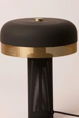 Mid-Century French Metal Table Lamp in the Manner of Mathieu Mategot