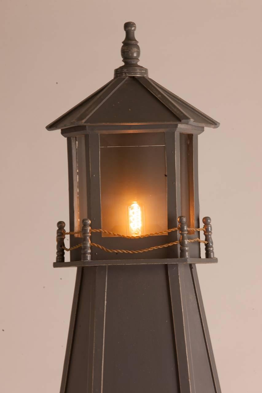 Pair of Mid-Century French sconces in the form of lighthouses. Sconces have been rewired for the US and can be mounted to the wall or left freestanding as table lamps.