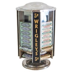WRIGLEY'S 1920 Art Deco Antico Espositore da banco girevole per confezioni di caramelle gommose