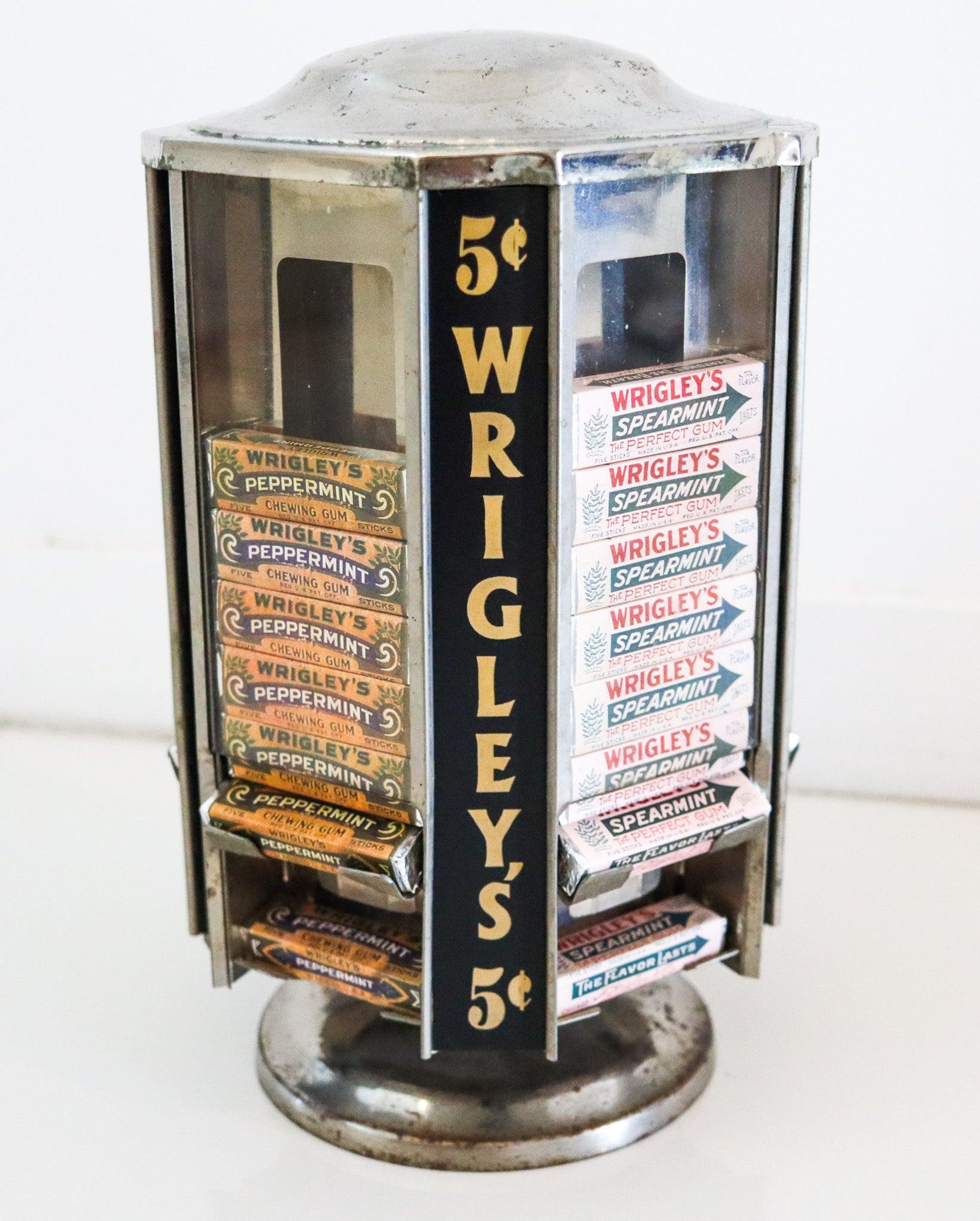 Americano WRIGLEY'S 1920 Art Deco Antico Espositore da banco girevole per confezioni di caramelle gommose in vendita