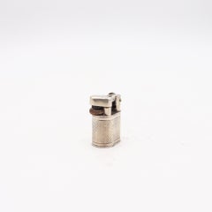 DUNHILL London 1950 Art Deco Miniature Lift-Arm Lighter in Plated Sterling