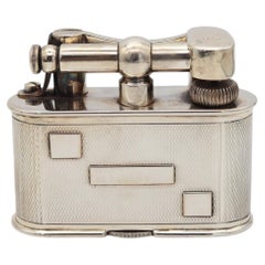Accendino da scrivania DUNHILL London 1936 in stile Art Déco, modello "Half-Giant", a benzina, in argento sterling 925