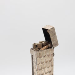 DUNHILL Londres 1979: encendedor de escritorio de estilo modernista escultural, muy poco común, de plata de ley 925