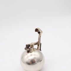DUNHILL 1929 Ball Petrol Desk Lighter In Solid Polished .925 Sterling Silver