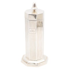 EVANS 1930 Art-Deco Skyscraper Desk-Lighter Cigarettes-Case .925 Sterling Silver