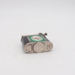 FOSTER & BAILEY 1927 Art Deco Enameled Sterling Lighter With Lever Mechanism