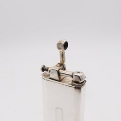 Briquet de bureau de luxe CLARK 1929 de style Art déco, en argent sterling 925 poli