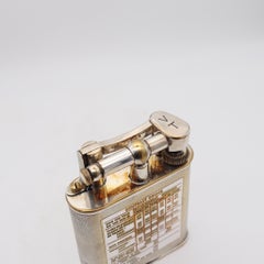 DUNHILL London 1936 Deco Bridge Rules Giant Petrol Desk Lighter Silver & Enamel