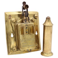 LE CUISTOT 1905 French Wall Semiautomatic Push Button Lighter In Polished Bronze