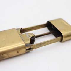 PROTOTYPE 1920 British Rasp Rack & Pinion Petrol Lighter In Brass Rare Mechanism