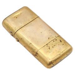 PROTOTYPE 1920 British Rasp Rack & Pinion Petrol Lighter In Brass Rare Mechanism