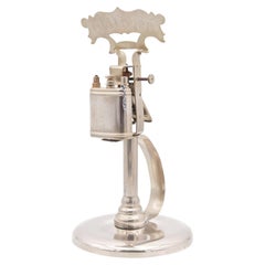 OLD TIMER 1930 Germany Industrial Tall Desk petrol Lighter In Polished Chromed