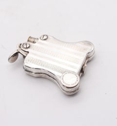 RONSON 1926 Art Deco Banjo Automatic Lighter In Barley Silver Plate Never Used