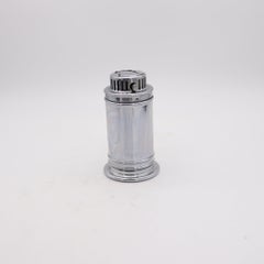 CHASE BRASS & COPPER CO. 1933 Art-Deco Round Desk Petrol Lighter In Steel