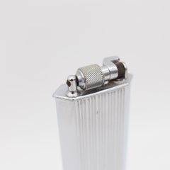 MC MURDO 1928 England Art Deco Skyscraper Table Desk Lighter In Plated Steel