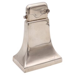 THORENS Swiss 1926 Art-Deco Single Claw Steel Flared Desk Petrol Lighter