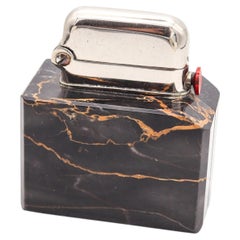 THORENS New York 1926 Art-Deco Design Portor Single Claw Marble Desk Petrol